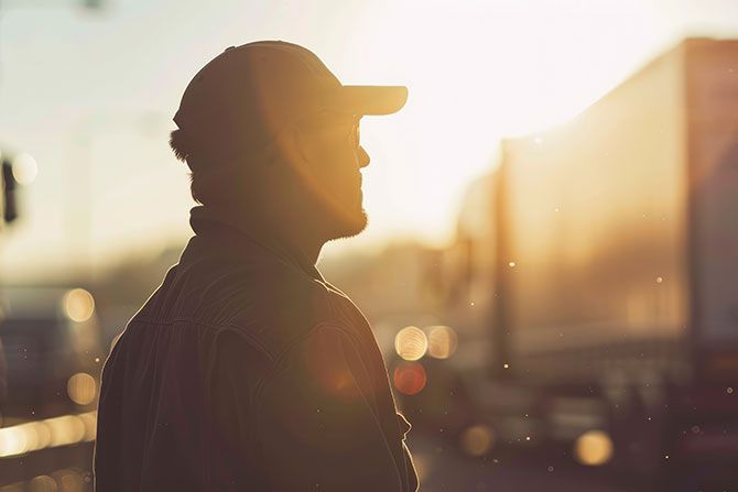 Thank You to Our 2025 Sponsors; A silhouetted person in a cap stands in soft focus against a sunlit backdrop, creating a serene and contemplative mood. The light casts a warm glow.