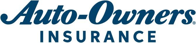 A logo with blue words "Auto-Owners insurance"