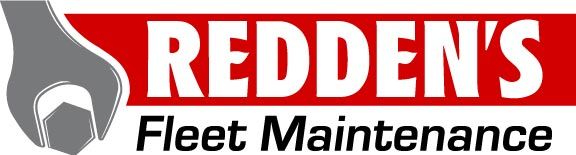 Logo for Redden's Fleet Maintenance: a grey wrench gripping a bolt on the left and bold red and black text on a white and red background.